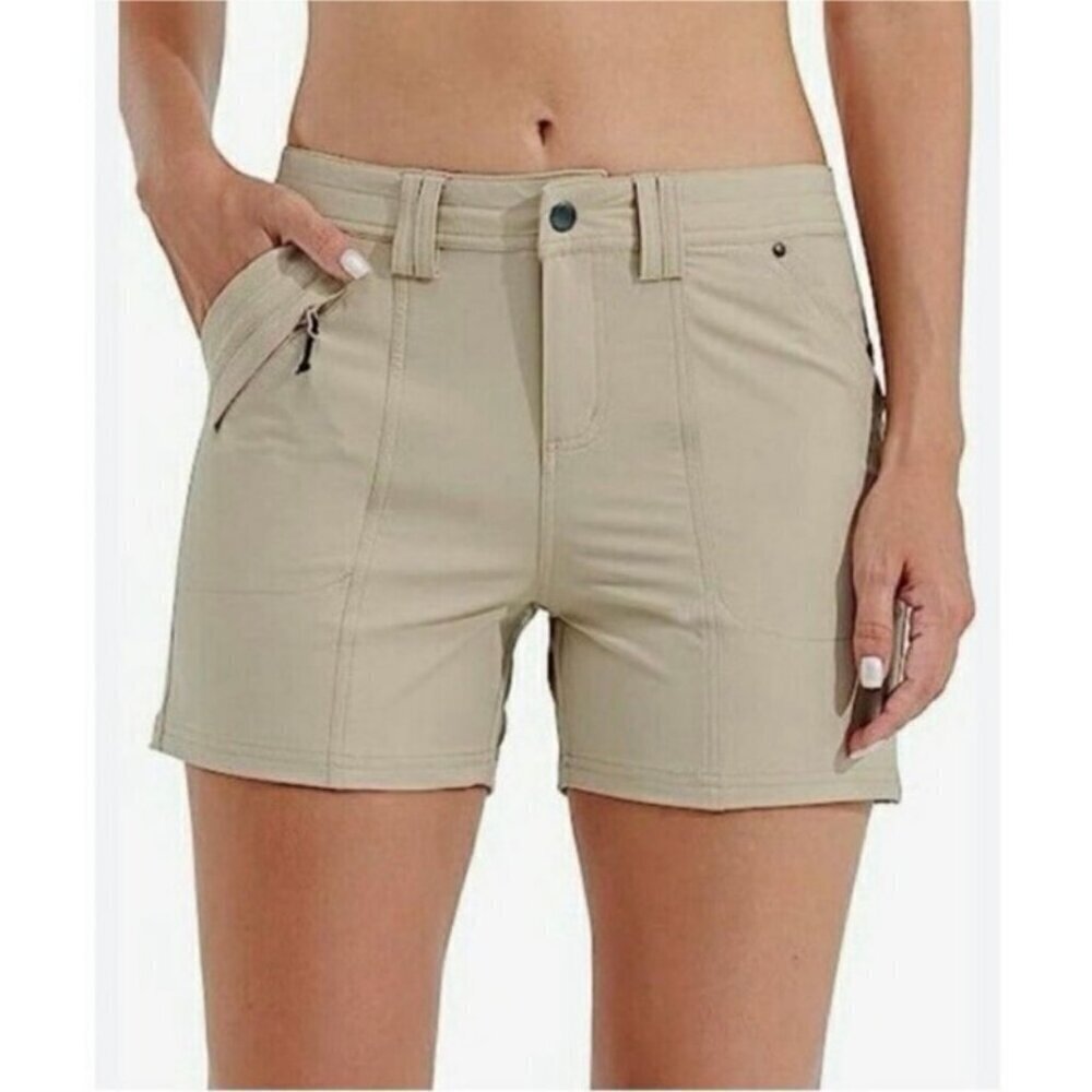 Willit Khaki Hiking Outdoor Athletic Tan Beige Shorts Size 4 Nylon Blend